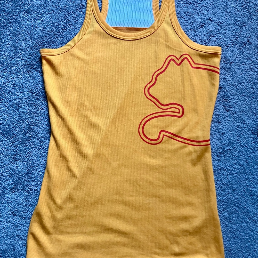 Puma Gold Tank Top with Red Outline